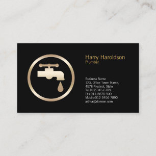 Carte De Visite Chariot de plomberie à fuiter Faucet Home Réparati