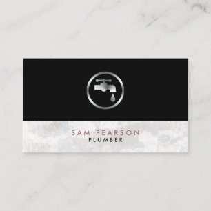 Carte De Visite Chariot de plomberie à fuiter Faucet Home Réparati