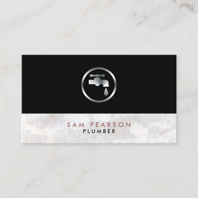 Carte De Visite Chariot de plomberie à fuiter Faucet Home Réparati (Devant)