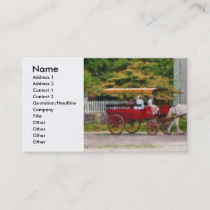 Carte De Visite Chariot - En route vers le marché