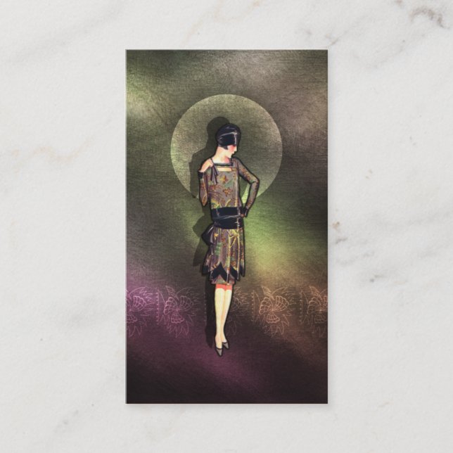 Carte De Visite Charla - mode des années 1920 dans le Taupe, le (Devant)