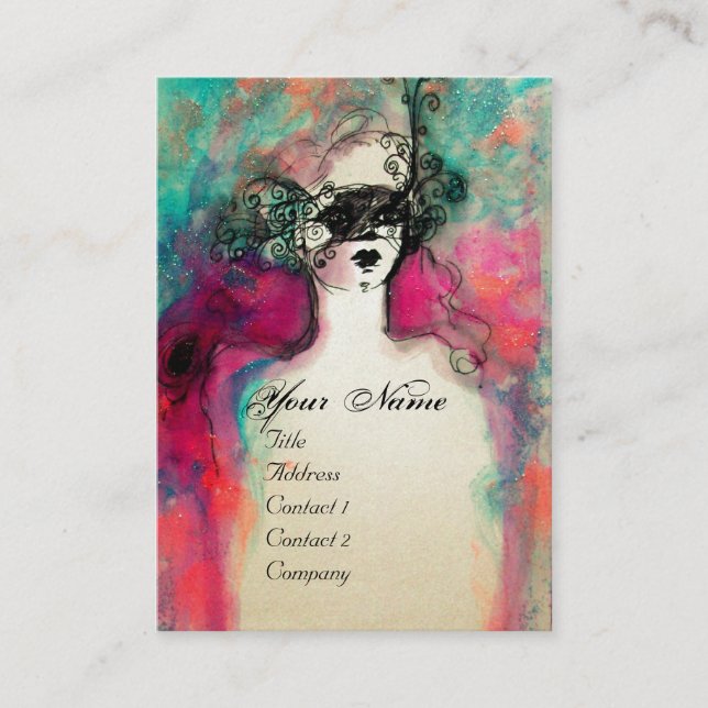 Carte De Visite CHARM MONOGRAM Platine Métallique (Devant)