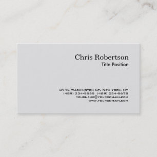 Carte de visite charmant gris script