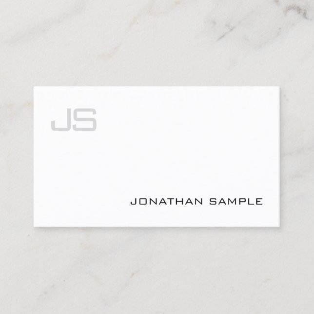Carte De Visite Charmant Monogramme Smart Design à la mode (Devant)