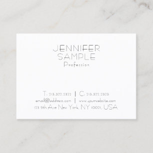 Carte De Visite Charming Clean Design Professionnel Moderne Plain