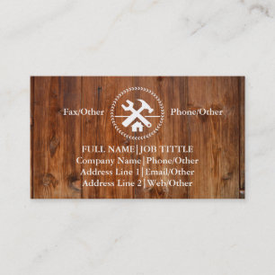 Carte De Visite Charpentier Constructeur Professionnel Outils Menu