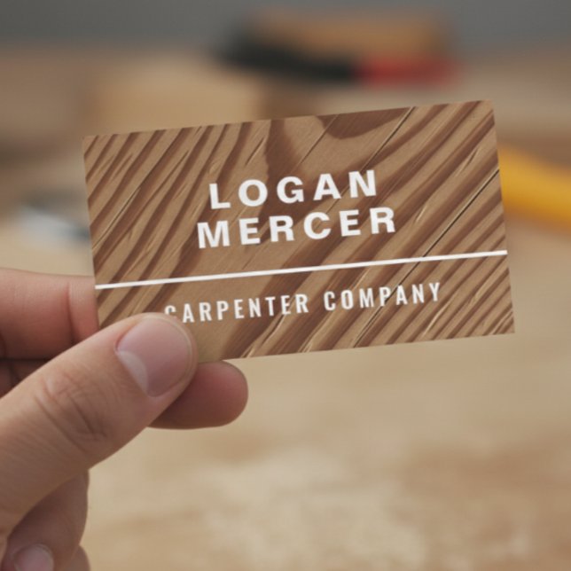 Carte De Visite Charpentier Moderne | Menuiserie & Construction  C (Créateur téléchargé)
