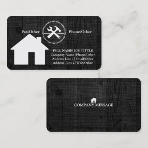 Carte De Visite Charpentier Outils de Construction Professionnels 