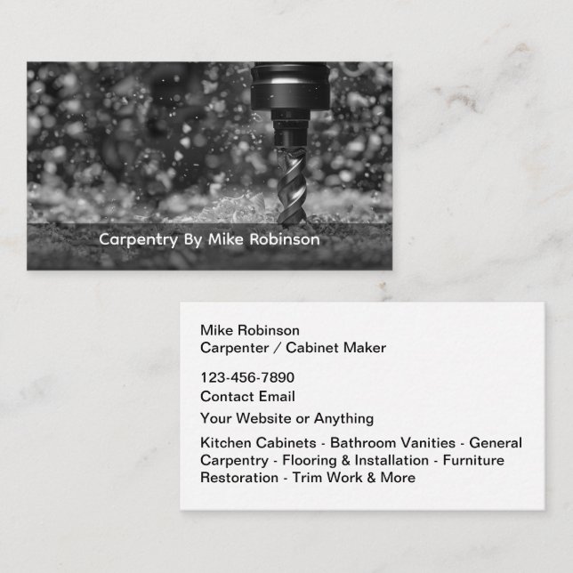Carte De Visite Charpentier professionnel et entrepreneur (Devant / Derrière)