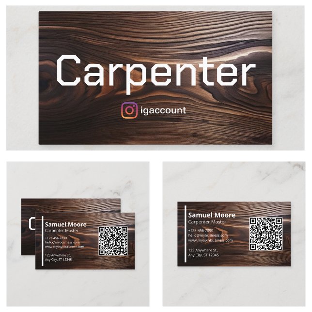 Carte De Visite Charpentiers (Carpenters Business Card
)