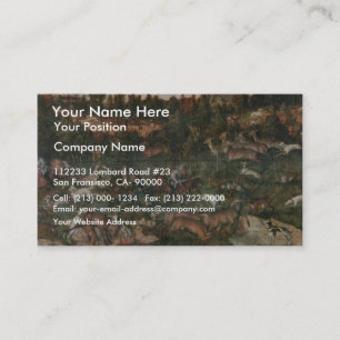 Carte De Visite Chasse de cerfs communs et de verrat par Cranach