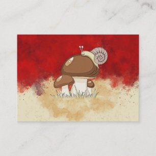 Carte De Visite Chasseur de champignons Aquarelle