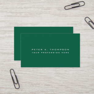 Carte De Visite Chasseur masculin minimaliste vert