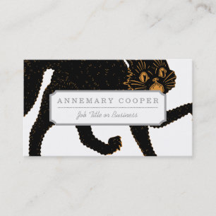 Carte De Visite Chat 1920 noir effrayant