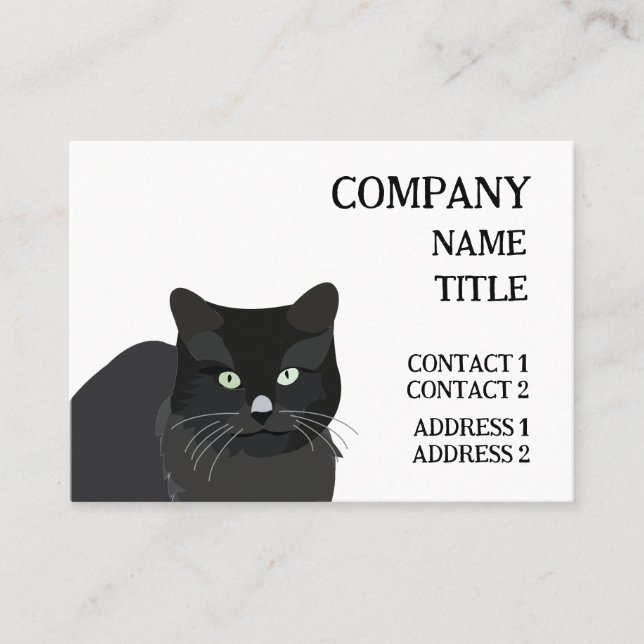 Carte De Visite Chat Chat noir  (Devant)