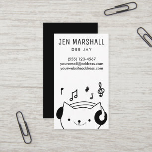 Carte De Visite chat DJ
