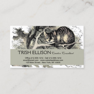 Carte De Visite Chat du Cheshire Alice au Pays des Merveilles Clas