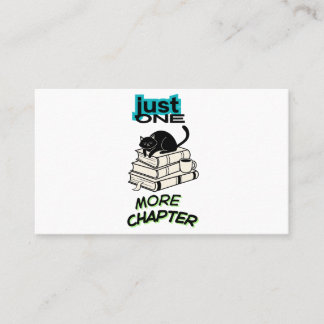 Carte De Visite Chat Juste Un Chapitre de Plus