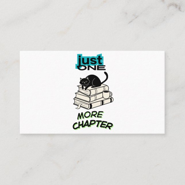Carte De Visite Chat Juste Un Chapitre de Plus (Devant)