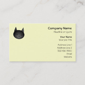 Carte De Visite Chat. Kitty. noir adorable