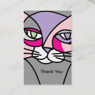 Carte De Visite Chat merci