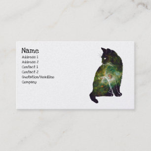 Carte De Visite Chat Nebula de l'espace magique
