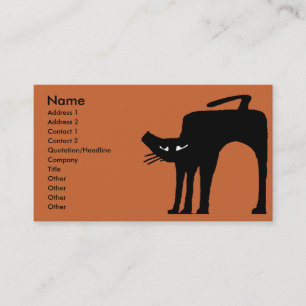 Carte De Visite Chat noir