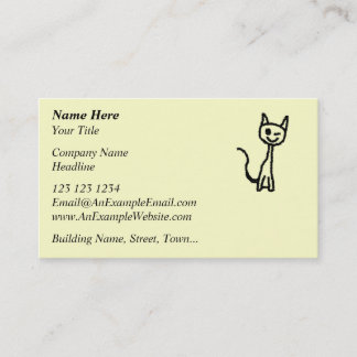 Carte De Visite Chat noir, clignant de l'oeil