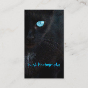 Carte De Visite Chat noir observé par bleu de BLUB