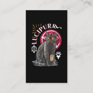 Carte De Visite Chat Occulte Kitten Gothique Animal Satan