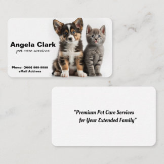 Carte De Visite Chat ou chien ou animal de compagnie marcher / Car
