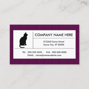 Carte De Visite chat plaid