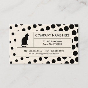 Carte De Visite chat tramé