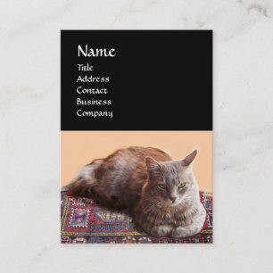 CARTE DE VISITE CHAT TURQUE EN MÉDITATION TRANSCENDENTALE