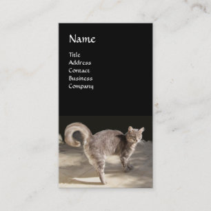 CARTE DE VISITE CHAT TURQUE MONOGRAMME