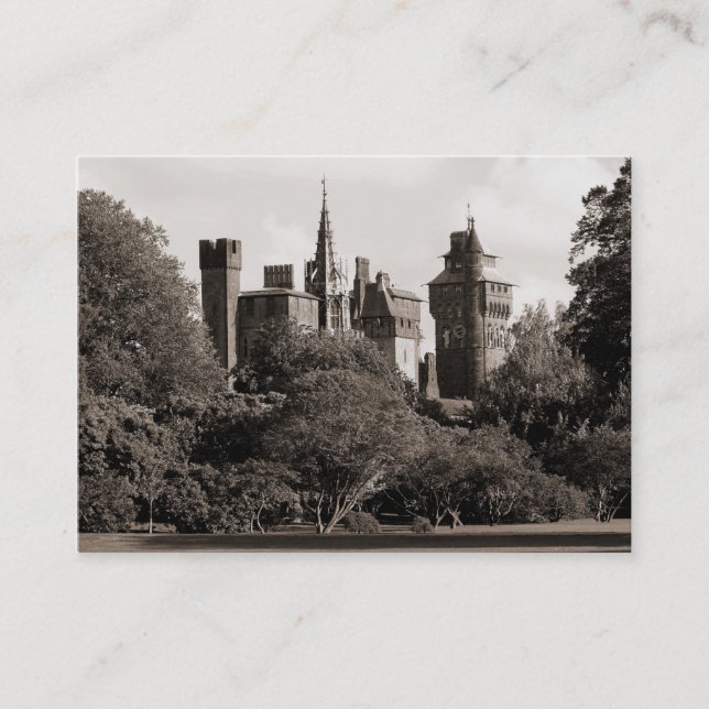 Carte De Visite Château de Cardiff II - Sepia (Devant)