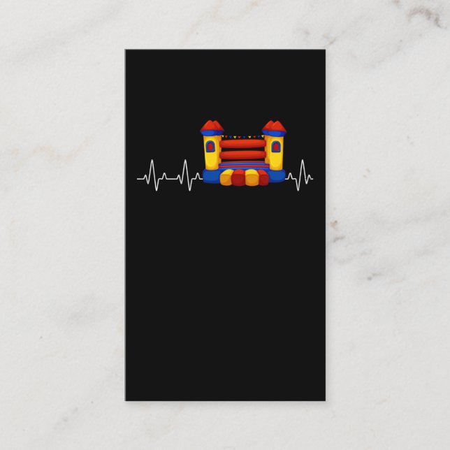 Carte De Visite Château gonflable Enfants Bouncy Castle Heartbeat (Devant)