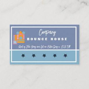 Carte De Visite Chateau gonflable Jump House Bounce Party Rentatio