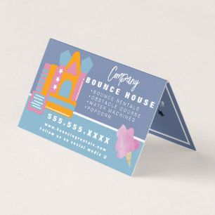 Carte De Visite Chateau gonflable Jump House Bounce Party Rentatio