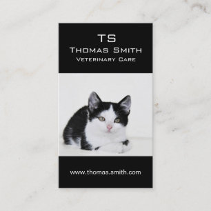 Carte De Visite Chaton noir et blanc