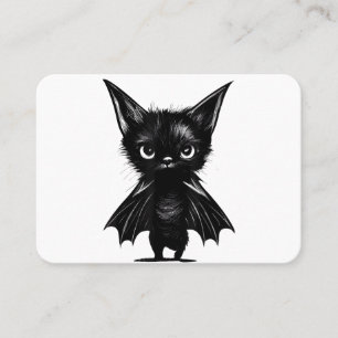 Carte De Visite Chaton Noir Grumpy Halloween En Costume De Chat