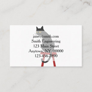 Carte De Visite chaton sur tabouret en bois - Choisir la couleur d