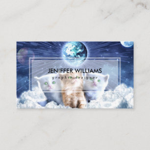 Carte De Visite Chats dans le nuage