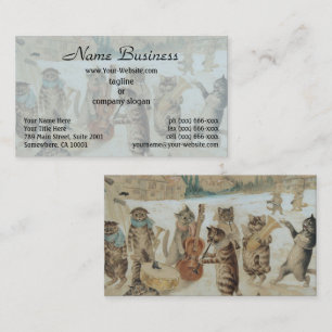 Carte De Visite Chats de Noël : Chant de Carol par Louis William W
