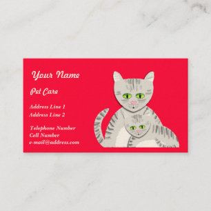 Carte De Visite Chats de soin des animaux familiers