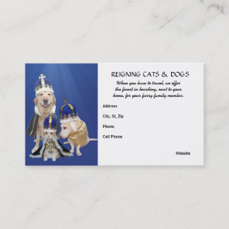 Carte De Visite Chats et chiens régnants
