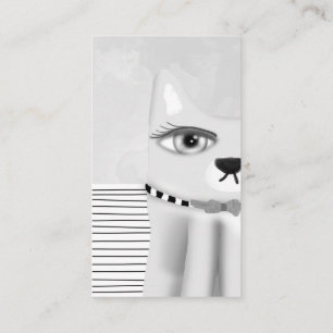 Carte De Visite Chats Katze Gato Gatito Noir et Blanc