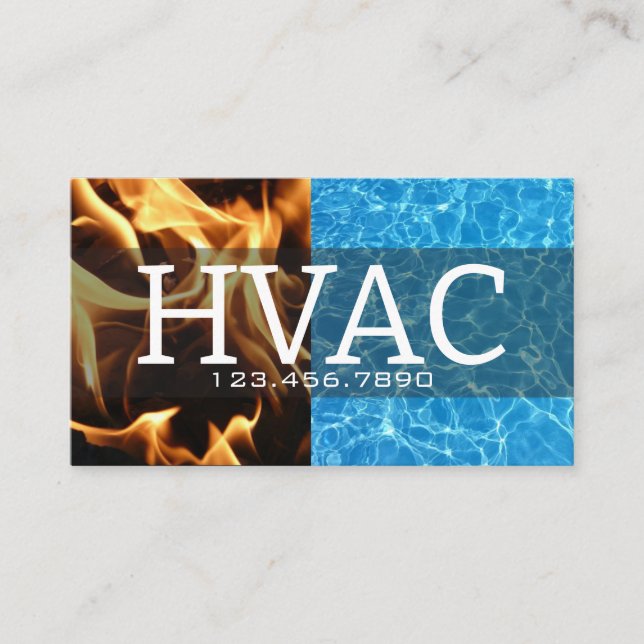 Carte De Visite Chauffage & Climatisation HVAC (Devant)