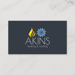Carte De Visite Chauffage et refroidissement, Climatisation HVAC