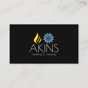 Carte De Visite Chauffage et refroidissement, Climatisation HVAC A